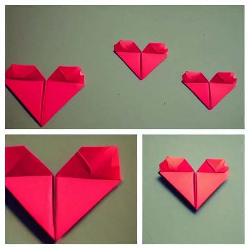 paper origami broken heart thumbtack pinned to a wall | Stable ...