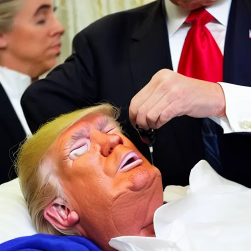 Image similar to donald trump getting an infusion