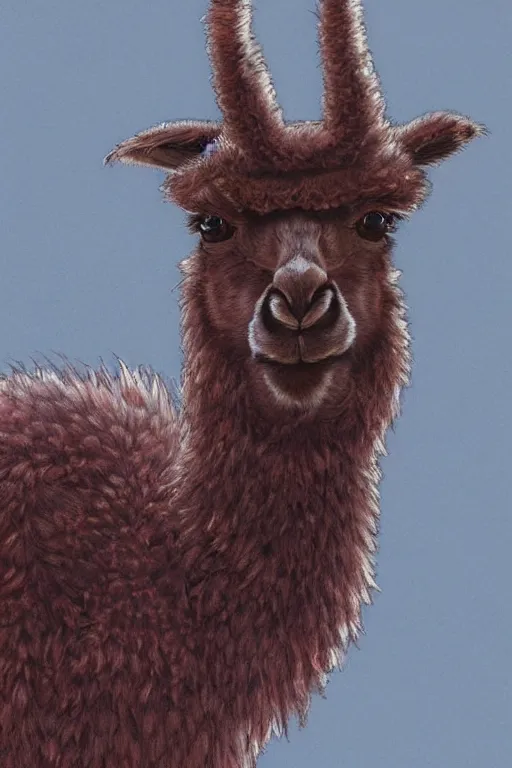 Image similar to Anthro Portrait of japanese llama, D&D, dark fantasy, anthro portrait, sakura blooming on background, intricate, elegant, llama portrait, highly detailed, digital painting, artstation, concept art, smooth, sharp focus, llama, illustration, art by artgerm and greg rutkowski and alphonse mucha, daily deviation, very very llama