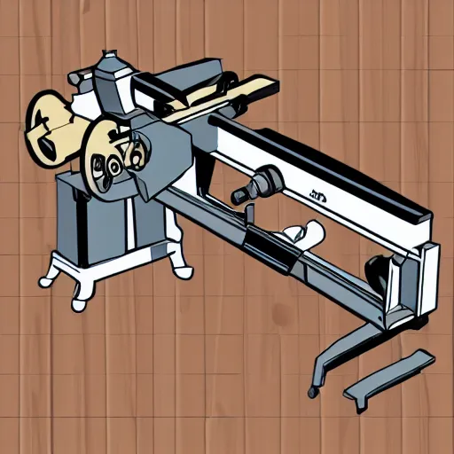 Image similar to lathe, woodworking, vector art