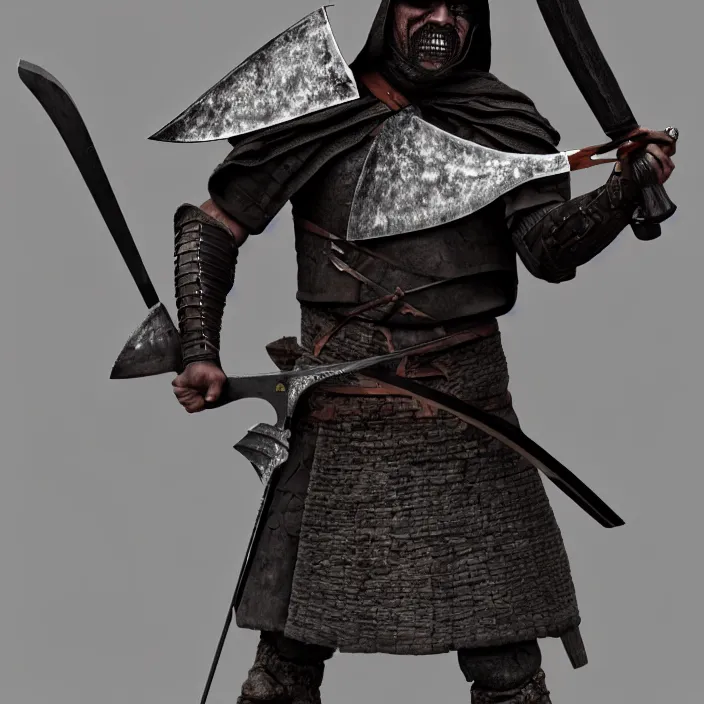 Prompt: photograph of a executioner warrior. Extremely detailed. 8k