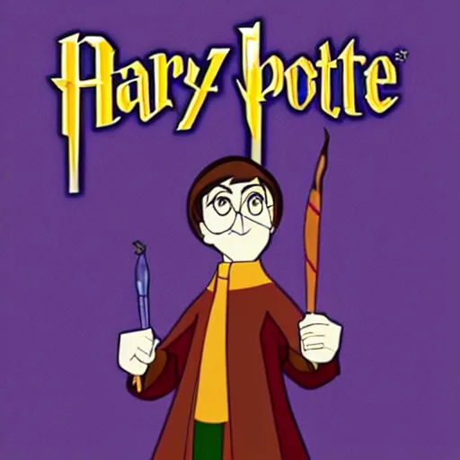 Prompt: disney animated harry potter