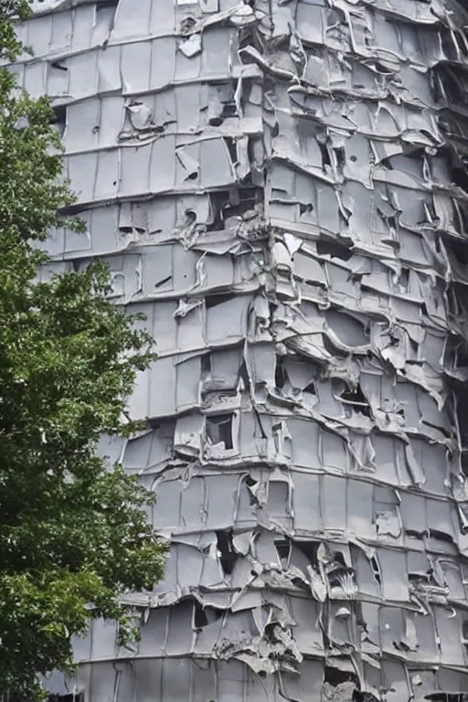 Image similar to A building melting