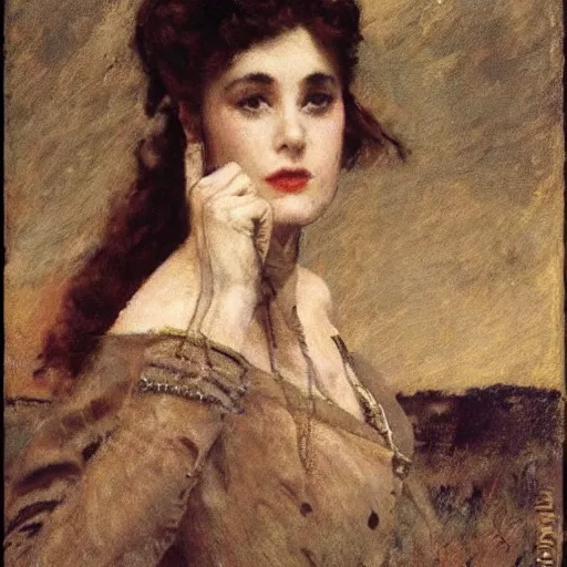 Image similar to action heroine by alfred stevens