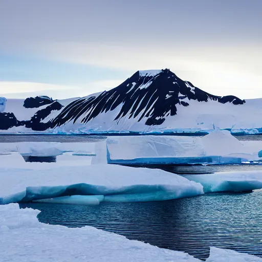 Image similar to antarctic landscape filled with brutalist architecture, sprawling, castles, urban decay, bustling