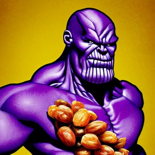 Image similar to thanos as an raisin with raisin features with the face of thanos, jamming with the californian raisins, realistic, hyperrealistic, ultra realistic, real, real world, highly detailed, very detailed, extremely detailed, intricate details, 8 k resolution, hd quality