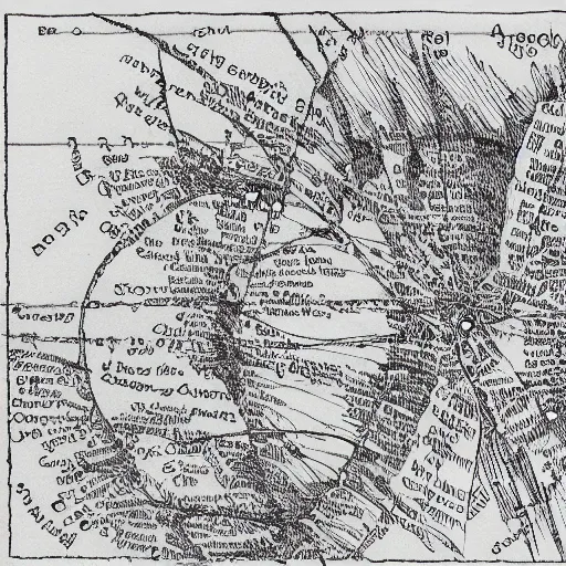 Prompt: detail geographical map of hell and heaven. very detailed. hand drawn.