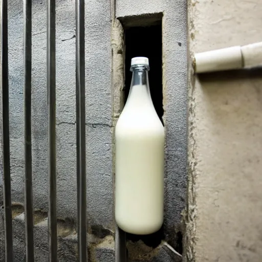 Image similar to bottle of milk inside a jail