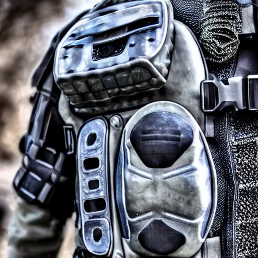 Prompt: minion styled tactical gear armor, 8 k shot, hd photo, reflection on metal