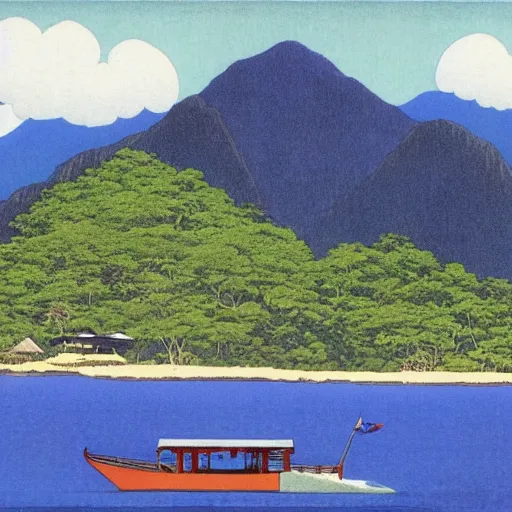 Image similar to Palawan Philippines, Hasui Kawase