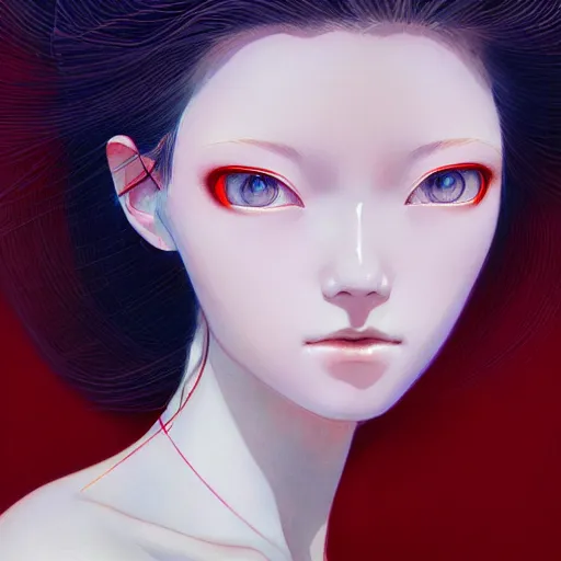 Image similar to beautiful woman portrait soft light painted by james jean and katsuhiro otomo and erik jones, inspired by perfect blue anime, smooth face feature, intricate oil painting, high detail illustration, sharp high detail, manga and anime 1 9 9 9