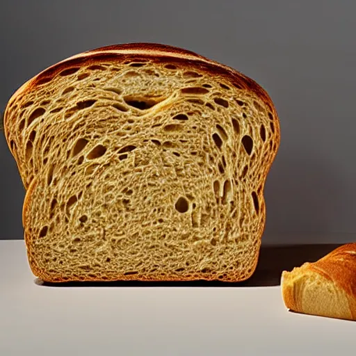 Prompt: bread made of lego, modern art