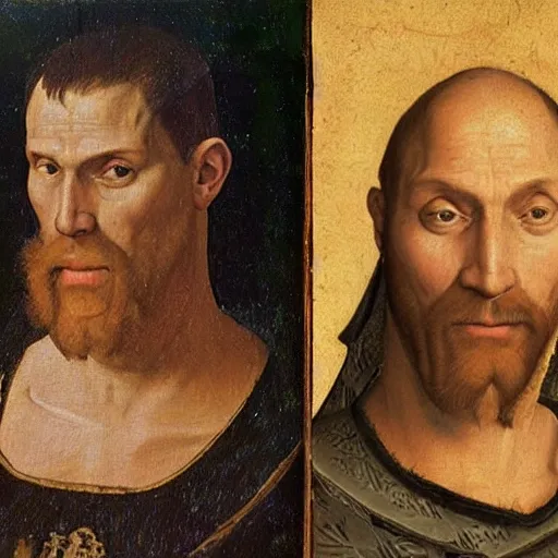 Image similar to A 15th century medieval renaissance oil painting of Jerma985, portrait of Jerma985, grainy, realistic, very realistic, hyperrealistic, highly detailed, very detailed, extremely detailed, very neat, very epic, very cool, detailed, trending on artstation