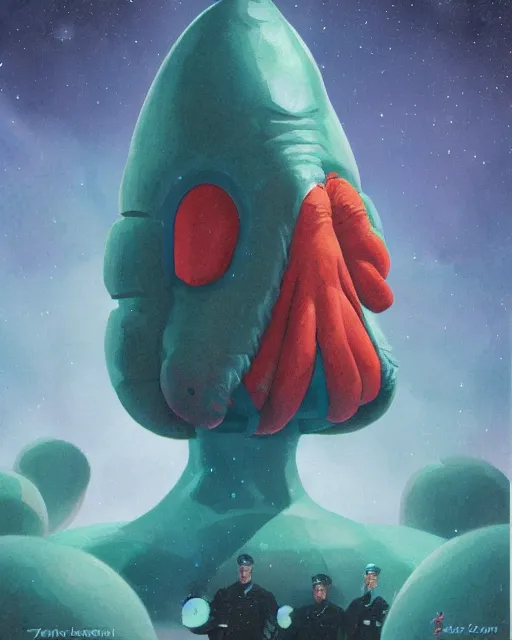 Image similar to Portrait of Zoidberg as a Starfleet officer by Paul Lehr