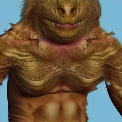 Prompt: a high resolution photo of a head amphibia morphing creature, long hair plastic wrap bump map gills morph scales merged in fur skin, wrinkled muscles skin, veins merged feet head, normal map, displacement map, distorted animal head face eyes arms tail, reflection map,