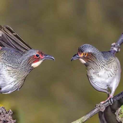 Image similar to new zealand native birds with laser eyes