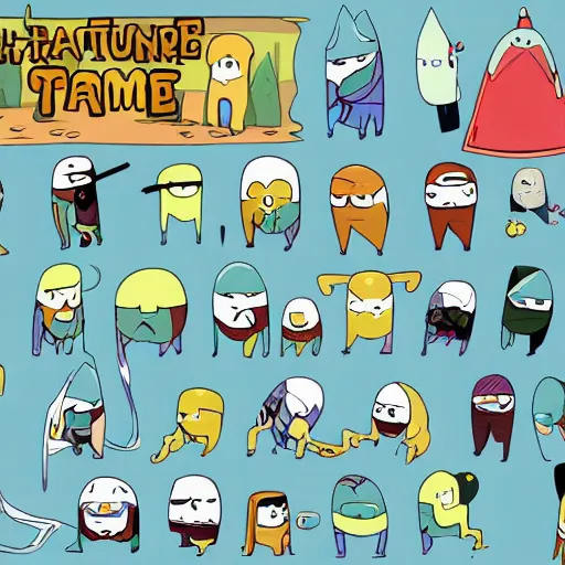 Image similar to character in the style of Adventure Time