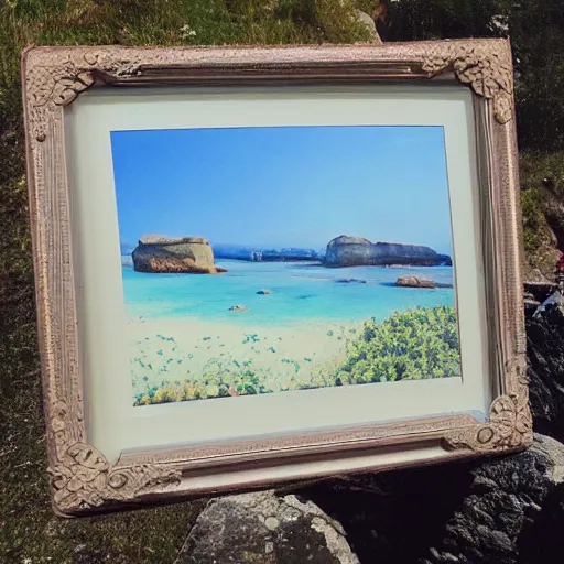 Prompt: a ultra high definition pastel coloured photograph from a holiday photo album. the photo is a medium frame, 5 0 mm depicting public viewpoints from areas of outstanding natural beauty in an alien world with pale pastel coloured flora. no artefacts. highly detailed.