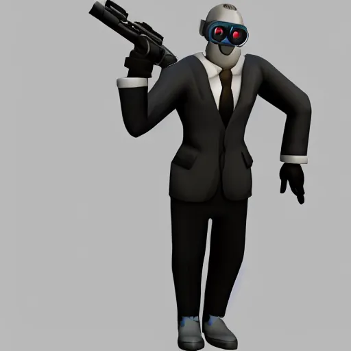 Image similar to 3 d model of spy ( from team fortress 2 )