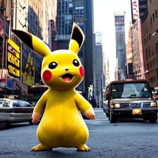 Image similar to detective pikachu in new york