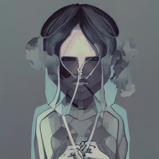 Prompt: Ghost picture by Sachin Teng, asymmetrical, dark vibes, Realistic Painting , Organic painting, Matte Painting, geometric shapes, hard edges, graffiti, street art:2 by Sachin Teng:4