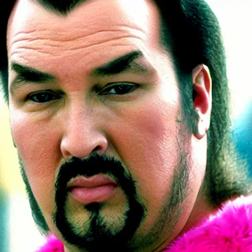 Image similar to fuzzy cute pink wide-bright eyed adorable steven seagal