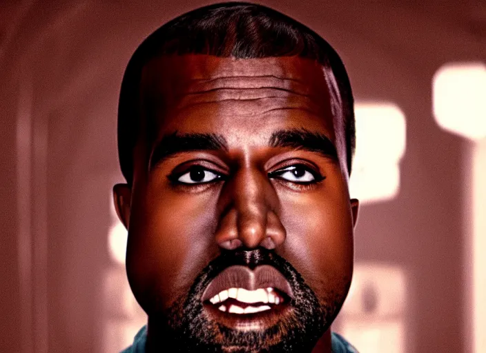 Image similar to film still of kanye west as jack torrance in the shining, 8 k