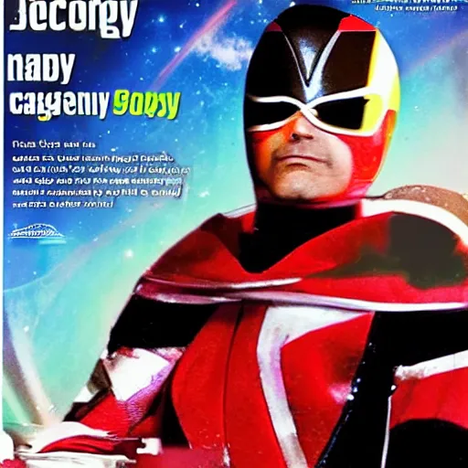 Image similar to george clooney as the newspaper power ranger, digital photography, highly detailed