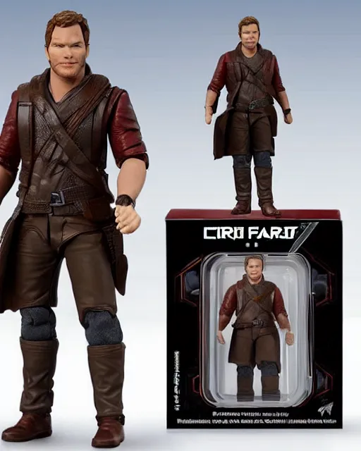 Image similar to chris pratt action figure. dnd, high fantasy.