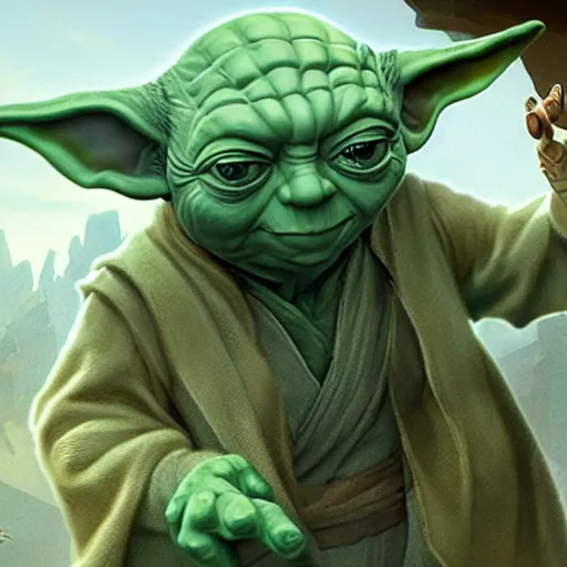 master yoda yelling at his guilty dog, digital art, | Stable Diffusion ...