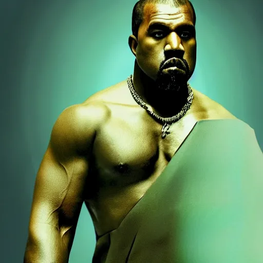 Prompt: kanye west as the hulk