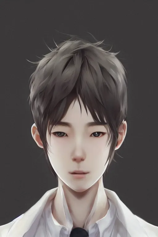 Prompt: a beautiful charming and dreamlike japanese boy in white shirt, character art, art by artgerm lau and kyoung hwan kim and and ilya kuvshinov and john singer sargent, hyperdetailed, 8 k realistic, symmetrical, frostbite 3 engine, cryengine, dof, trending on artstation, digital art