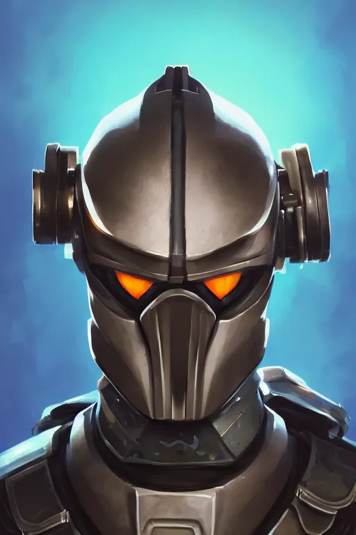 Image similar to epic mask helmet robot ninja portrait stylized as fornite style game design fanart by concept artist gervasio canda, behance hd by jesper ejsing, by rhads, makoto shinkai and lois van baarle, ilya kuvshinov, rossdraws global illumination radiating a glowing aura global illumination ray tracing hdr render in unreal engine 5