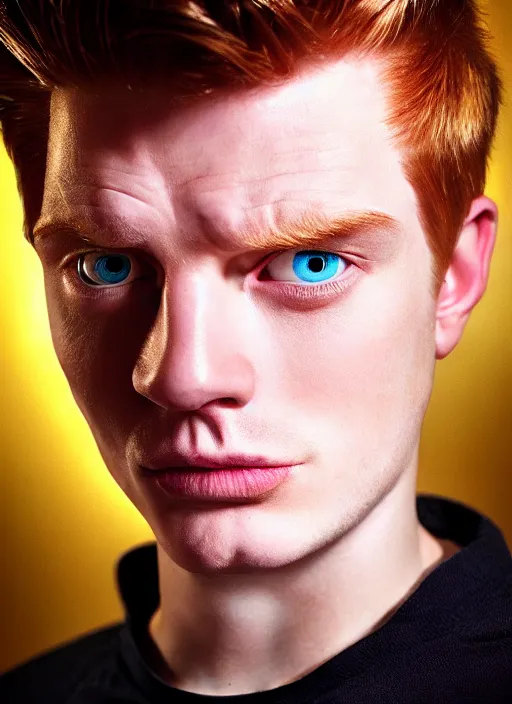 Image similar to 3 0 0 0 ( philip j. fry ) portrait photography feroflex photorealistic studio lighting ektachrome detailed intricate face details, ultradetails, beautiful face