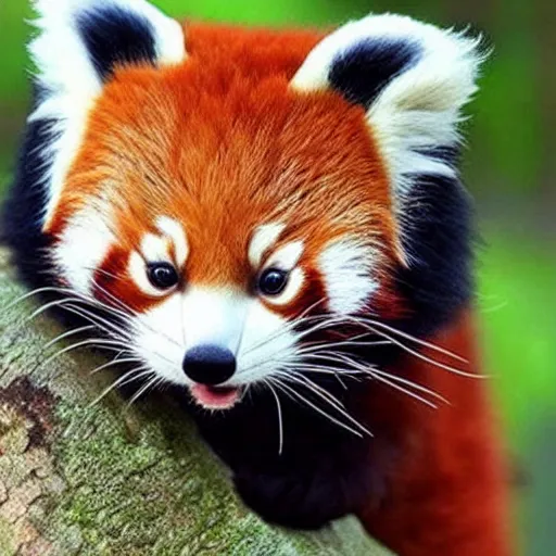 Image similar to Extremely cute!!! cat red panda hybrid