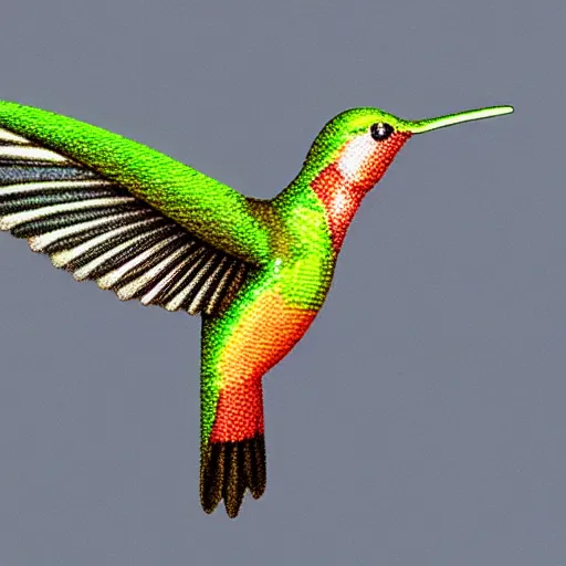 Prompt: ultra realistic cybernetic!!! hummingbird