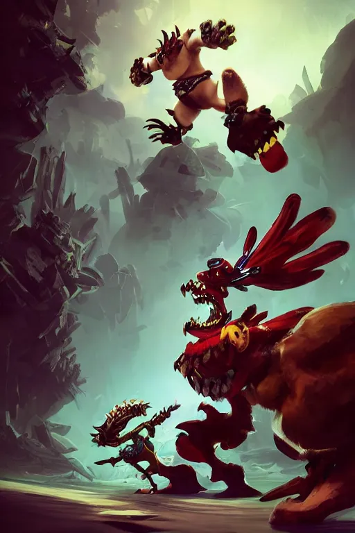 Prompt: Rayman legends boss, A baddass JAGUAR, character design, in the style of michael ancel, Ruan Jia and Mandy Jurgens and Greg Rutkowski, trending on Artstation, award winning, unreal engine, octane render W 1024