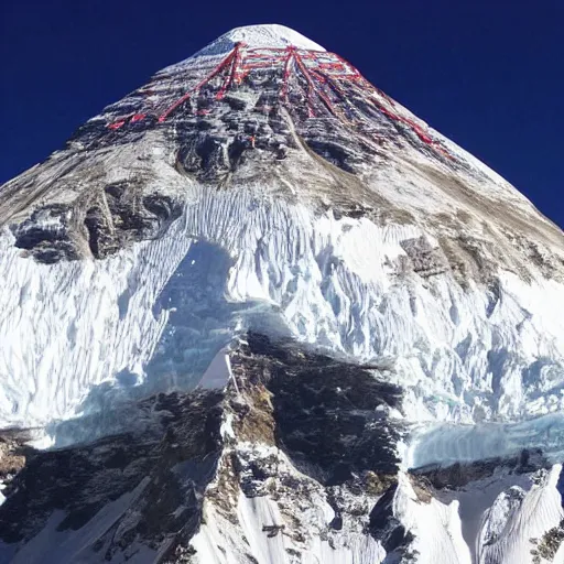 Image similar to A giant moustache on top of mount everest