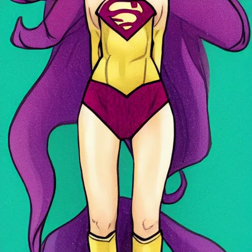 Prompt: Full-body Portrait of a superhero woman with long brunette hair, skintight rainbow body suit, character design, accentuated feminine features, female superhero proportions, realistic attractive face, detailed face, symmetrical face, comic book cover visual style, dramatic lighting, tonemapping, highly detailed, sharp focus, heavy contour lines, realism, cel shading, vibrant colors, ArtStation, trending on ArtStation, DeviantArt, David Nakayama