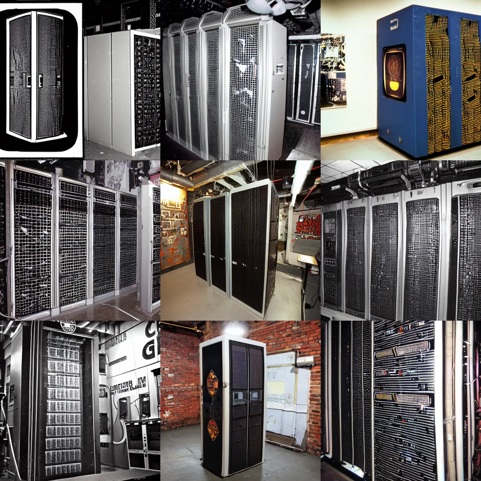 Prompt: the cray - 1 supercomputer at the cbgb