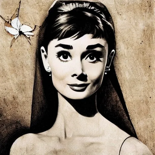 Image similar to audrey hepburn art by leonardo da vinci