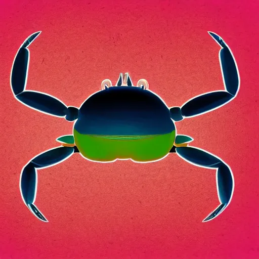 Image similar to a scientific crab, digital art