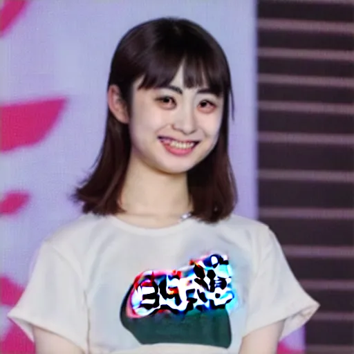 Image similar to suzu Hirose wearing a Coca Cola top