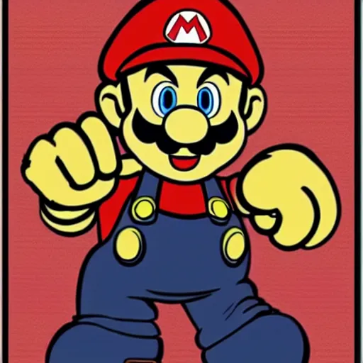 Prompt: mario in the style of hr giger