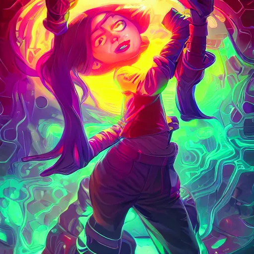 Image similar to skill magic geek inside matrix deepdream radiating a glowing aura stuff loot legends stylized digital illustration video game icon artstation lois van baarle, ilya kuvshinov, rossdraws,