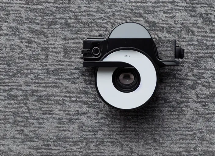 Image similar to minimalism camera designed by Dieter Rams, Naoto Fukasawa, designed by Apple, minimalism, front view