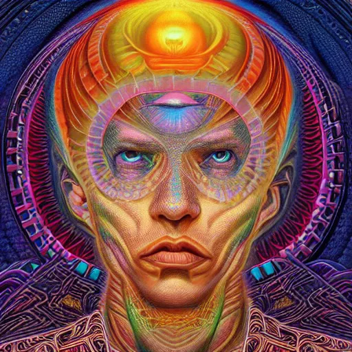 Image similar to the sacred dmt king by alex grey by GEOGLYPHIKS by FABIÁN JIMÉNEZ by MICHAEL DIVINE by AMANDA SAGE in the style of oil painting visionary art, intricate artwork by Tooth Wu and wlop and beeple. , trending on artstation, greg rutkowski very coherent symmetrical artwork, oil painting