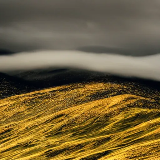 Prompt: mountains of light under a bright cloudy sky, overexposed grainy photograph