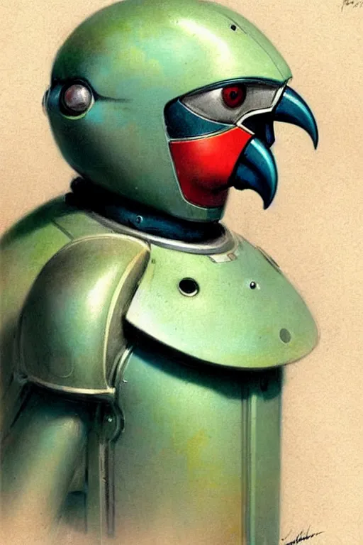 Image similar to ( ( ( ( ( 1 9 5 0 s retro future android robot parrot. muted colors., ) ) ) ) ) by jean - baptiste monge,!!!!!!!!!!!!!!!!!!!!!!!!!