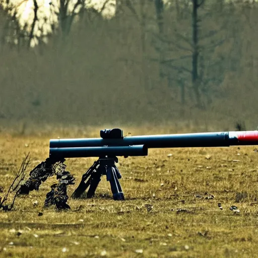 Image similar to a rocket launcher explosive deer military animal beast, huge, powerful, rocket, launcher, scary, anger, rage, canon eos c 3 0 0, ƒ 1. 8, 3 5 mm